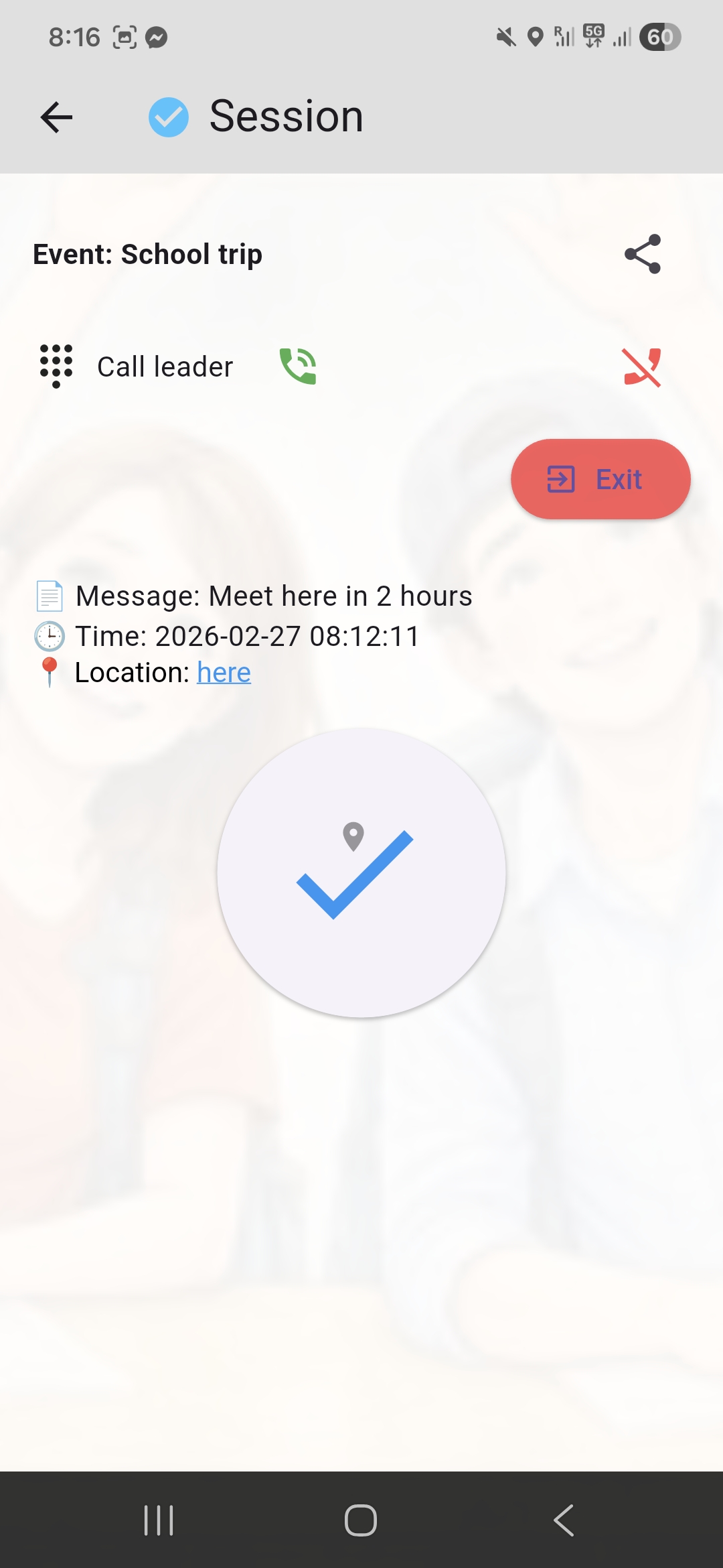 Group check-in session