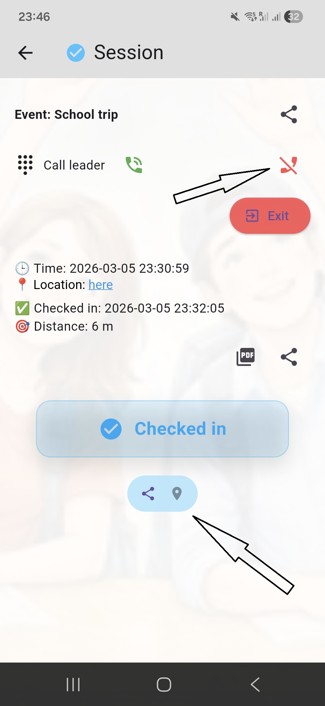 Share phone or location